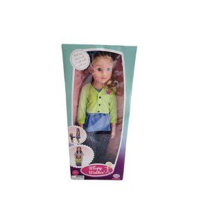 Uneeda WISPY WALKER DOLL  27” Walking Doll Blonde Hair Blue Eyes curly hair